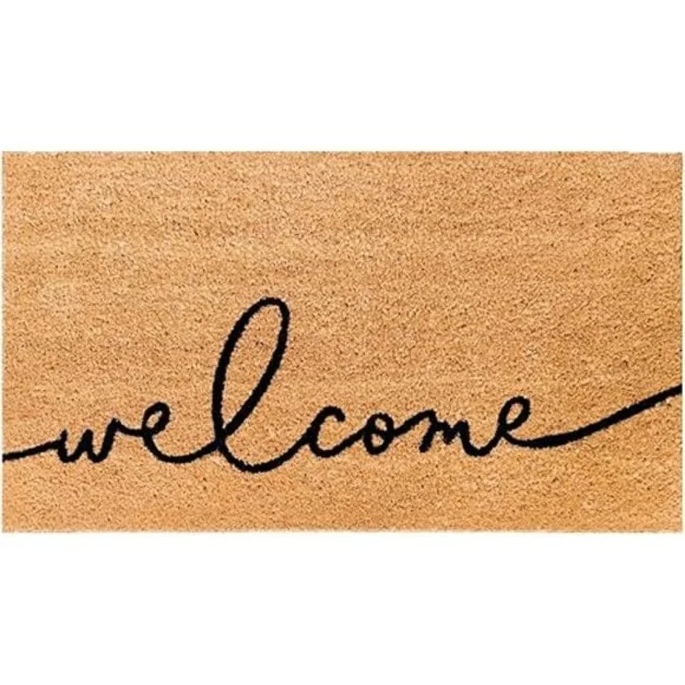Door Mat – Coir Doormat for Outdoor Entrance, Durable Welcome Mat with Non-Slip